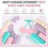 imageHTVRONT Puff Vinyl Heat Transfer  9Pcs Pastel Puff HTV Vinyl in 4 Assorted Candy Colors3D Puff Heat Transfer Vinyl for TShirts12quotx10quot Puff Iron on Vinyl Compatible with Cricut Cutting MachinePastel Puff HTV