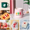 imageHTVRONT Red Permanent Vinyl  14 Pack Glossy 12  x 12  Adhesive Sheets for Craft Projects Party Decoration Red Permanent Adhesive Vinyl for All Cutting Machine