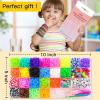 imageHTVRONT Rubber Band Bracelet Kit  23 Colors Loom Bracelet Making Kit for Kids Durable Loom Bands Kit for Beginners Girls Boys Birthday Parties Creativity Gift Art Craft Kit Loom Bracelet Kit