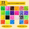 imageHTVRONT Rubber Band Bracelet Kit  23 Colors Loom Bracelet Making Kit for Kids Durable Loom Bands Kit for Beginners Girls Boys Birthday Parties Creativity Gift Art Craft Kit Loom Bracelet Kit