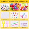 imageHTVRONT Rubber Band Bracelet Kit  23 Colors Loom Bracelet Making Kit for Kids Durable Loom Bands Kit for Beginners Girls Boys Birthday Parties Creativity Gift Art Craft Kit Loom Bracelet Kit