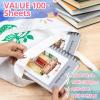 imageHTVRONT Watercolor Paper  100 Sheets 55quotx85quot Watercolor Pad 140 lb300 GSM Watercolor Paper Pad Spiral Bound for Full Spread ampamp Sturdy Use Ideal for Wet ampamp Dry MediaWhite