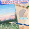imageHTVRONT Watercolor Paper  100 Sheets 55quotx85quot Watercolor Pad 140 lb300 GSM Watercolor Paper Pad Spiral Bound for Full Spread ampamp Sturdy Use Ideal for Wet ampamp Dry MediaWhite