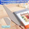 imageHTVRONT Watercolor Paper  100 Sheets 55quotx85quot Watercolor Pad 140 lb300 GSM Watercolor Paper Pad Spiral Bound for Full Spread ampamp Sturdy Use Ideal for Wet ampamp Dry MediaWhite