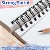 imageHTVRONT Watercolor Paper  100 Sheets 55quotx85quot Watercolor Pad 140 lb300 GSM Watercolor Paper Pad Spiral Bound for Full Spread ampamp Sturdy Use Ideal for Wet ampamp Dry MediaWhite