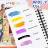 imageHTVRONT Watercolor Paper  100 Sheets 55quotx85quot Watercolor Pad 140 lb300 GSM Watercolor Paper Pad Spiral Bound for Full Spread ampamp Sturdy Use Ideal for Wet ampamp Dry MediaWhite