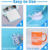 imageHTVRONT White Permanent Vinyl 12quot x 30 FT  Permanent Vinyl for Cricut Machine Self Adhesive Vinyl Roll Stickers for Decorations Gifts Mugs Craft and Sign Cutters Matte WhiteMatte White