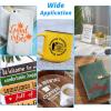 imageHTVRONT White Permanent Vinyl 12quot x 30 FT  Permanent Vinyl for Cricut Machine Self Adhesive Vinyl Roll Stickers for Decorations Gifts Mugs Craft and Sign Cutters Matte WhiteMatte White
