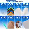 imagePremium Bundle HTVRONT Automatic Heat Press 2  HTVRONT Automatic Heat Press Accessories Kit  2 Pack Cutting Mats 12x12  8 Pcs 3D Puff Vinyl  10quot x 8ft Gold Glitter HTV Heat Transfer Vinyl