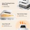imagePremium Bundle HTVRONT Automatic Heat Press 2  HTVRONT Automatic Heat Press Accessories Kit  2 Pack Cutting Mats 12x12  8 Pcs 3D Puff Vinyl  10quot x 8ft Gold Glitter HTV Heat Transfer Vinyl
