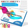imageHTVRONT 120Pcs Sublimation Keychain Blanks Bulk with Blue Protective Film  MDF Rectangle Keychain with Sublimation Paper 85 x 11 Inch