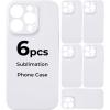 imageHTVRONT 6PCS Sublimation Phone Case Blanks Bulk Compatible with iPhone 15 Glossy Sublimation Customize Phone Case Hard Cell Phone Coated Basic Cases Sublimation Blanks Custom Phone Cover ShockproofiPhone14ProMax