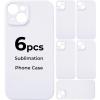 imageHTVRONT 6PCS Sublimation Phone Case Blanks Bulk Compatible with iPhone 15 Glossy Sublimation Customize Phone Case Hard Cell Phone Coated Basic Cases Sublimation Blanks Custom Phone Cover ShockproofiPhone15