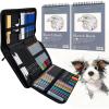 imageHTVRONT 76 Pack Drawing Pencils Set Art Supplies Colored Pencils for Adult Coloring Book with 2 Sketchbook include Graphite Charcoal Watercolor ampamp Metallic Pencils for Adults Artists Teens Beginners