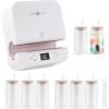 imageHTVRONT Auto Tumbler Heat Press Machine with 8 Pack Frosted Sublimation Glass Blank with Bamboo Lid