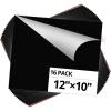 imageHTVRONT Black Heat Transfer Vinyl Bundle 16 Pack Iron on Vinyl 12x10inch Easy Weed HTV Vinyl for TShirt with Teflon Sheet