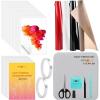imageHTVRONT Heat Press Accessories for 10quot X 10quot Heat Press Machine Include 3 HTV Vinyl ampamp 150 Sublimation Paper 20 Heat Transfer Paper Heat Press Mat Teflon Sheet Heat Resistant Tape Weeding Tools