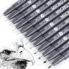 imageHTVRONT Micro Pens Fineliner Drawing Pens  13 Pack Artist Pens Fine Liners Sketch Pens Set  1HB Pencil ampamp 12 Sizes Black Waterproof Archival Ink Pens for Artists Drawing Anime Christmas Art Supplies