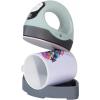imageHTVRONT Mini Heat Press  3 in 1 Heat Press Machine for TShirts Hats Mugs with Larger Flat Curved Plate Customized TempampampTime Digital Display Memory Function and Insulated Base Laurel GreenLaurel Green