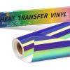 imageHTVRONT Rainbow White Glitter HTV Vinyl Roll12quot x 6 FT White Glitter Heat Transfer Vinyl Bundle White Glitter Iron on Vinyl for All Cutting MachinesBluePurple
