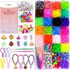 imageHTVRONT Rubber Band Bracelet Kit  23 Colors Loom Bracelet Making Kit for Kids Durable Loom Bands Kit for Beginners Girls Boys Birthday Parties Creativity Gift Art Craft Kit Loom Bracelet Kit