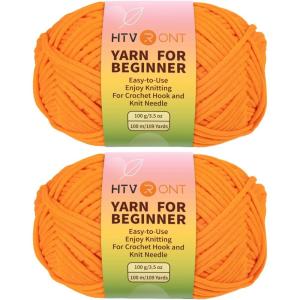 image218 Yards Beginner Easy Purple Crochet ampamp Knitting Yarn  CottonNylon Blend WorstedWeight Medium 4 Yarn for Crochet KitOrange Yarn