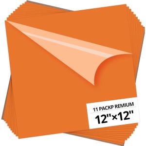 imageHTV Heat Transfer Vinyl Bundle  36 Pack Iron on Vinyl for T Shirts 12quotx10quot Vinyl Sheets 28 Assorted Colors for DIY Fabrics TShirts Easy to Cut ampamp Weed for Heat Vinyl Designorange