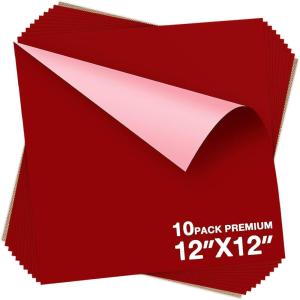 imageHTV Heat Transfer Vinyl Bundle  36 Pack Iron on Vinyl for T Shirts 12quotx10quot Vinyl Sheets 28 Assorted Colors for DIY Fabrics TShirts Easy to Cut ampamp Weed for Heat Vinyl Designred