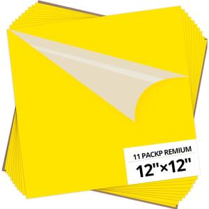 imageHTV Heat Transfer Vinyl Bundle  36 Pack Iron on Vinyl for T Shirts 12quotx10quot Vinyl Sheets 28 Assorted Colors for DIY Fabrics TShirts Easy to Cut ampamp Weed for Heat Vinyl DesignYellow