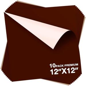 imageHTV Heat Transfer Vinyl Bundle  36 Pack Iron on Vinyl for T Shirts 12quotx10quot Vinyl Sheets 28 Assorted Colors for DIY Fabrics TShirts Easy to Cut ampamp Weed for Heat Vinyl Designbrown