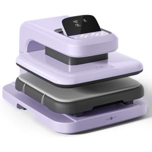 imageHTVRONT Auto Heat Press 2  Heat Press Machine for T Shirts with Adjustable Pressure ampamp Higher Heating Height Heats Up Fast ampamp Evenly Heat Press 15x15 for HTV Sublimation Heat Transfer ProjectsLavender Purple
