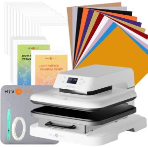 imageHTVRONT Auto Heat Press Machine with 52 Pcs Heat Press Accessories for Cricut Easy Press