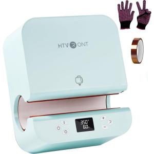 imageHTVRONT Auto Tumbler Heat Press Machine  Mug Heat Press Heat Up Fast ampamp Even Professional Tumbler Press HighSecurity for 295318inch Sublimation Tumblers Cups Glasses and Mugs BlueBlue