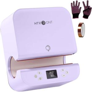 imageHTVRONT Auto Tumbler Heat Press Machine  Mug Heat Press Heat Up Fast ampamp Even Professional Tumbler Press HighSecurity for 295318inch Sublimation Tumblers Cups Glasses and Mugs BluePurple
