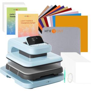 imageHTVRONT Automatic Heat Press Machine for T Shirts  Heat Press 15x15 with Adjustable Pressure ampamp 52 Pcs Heat Press Accessories for Press Heat Machine