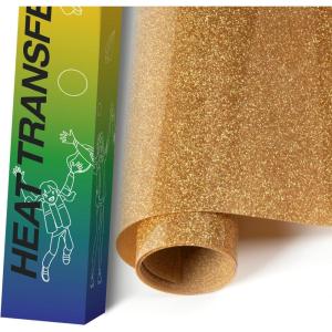 imageHTVRONT Gold HTV Heat Transfer Vinyl  12quot x 25ft Gold Vinyl for Shirts  Easy to Cut ampamp Weed Iron on VinylGold