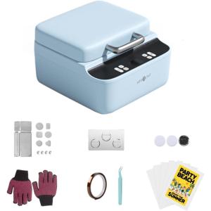 imageHTVRONT H17 Phone Cases Heat Press  Automatic Vacuum Heat Press Machine for Phone Cases Sublimation Press for Custom Phone Case Badges Coasters Includes Film ampamp Fixture Compatible with AndroidBlueCompatible with Android