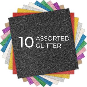 imageHTVRONT HTV Heat Transfer Vinyl Bundle  100 Pack 12  10in Heat Transfer Vinyl for TShirt 43 Assorted Colors HTV Vinyl Bundle for All Cutter Machine Easy to Cut ampamp Weed ampamp Transfer Iron on VinylGlitter HTV