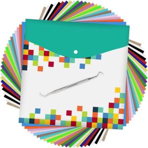 imageHTVRONT HTV Heat Transfer Vinyl Bundle  100 Pack 12  10in Heat Transfer Vinyl for TShirt 43 Assorted Colors HTV Vinyl Bundle for All Cutter Machine Easy to Cut ampamp Weed ampamp Transfer Iron on VinylMulticolored