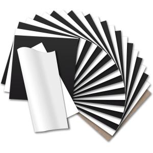 imageHTVRONT HTV Heat Transfer Vinyl Bundle  100 Pack 12  10in Heat Transfer Vinyl for TShirt 43 Assorted Colors HTV Vinyl Bundle for All Cutter Machine Easy to Cut ampamp Weed ampamp Transfer Iron on VinylBlack and white