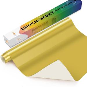 imageHTVRONT HTV Heat Transfer Vinyl12 x 3FT Turquoise HTV Vinyl Roll for TShirts Iron on Vinyl for All Cutting Machines ampamp Heat Press Machine Easy to Cut ampamp Weed Vinyl Heat Transfer TurquoiseCGold