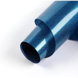 imageHTVRONT HTV Vinyl Rolls Heat Transfer Vinyl  12quot x 5ft Aqua Blue HTV Vinyl for Shirts Iron on Vinyl for All Cutter Machine  Easy to Cut ampamp Weed for Heat Vinyl Design Aqua BlueRoyal Blue Glitter
