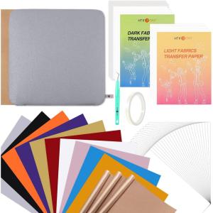 imageHTVRONT Heat Press Accessories with 3 Pack PTFE Teflon Sheets Includes Iron On Vinyl Heat Press Mat TShirt Teflon Sheet