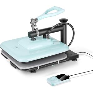 imageHTVRONT Heat Press Machine for T Shirts  15x15 Swing Away Shirt Press Machine  Professional Heat Press for Sublimation Vinyl Heat Transfer Projects Heats Up Fast ampamp Distribute Heat Evenly Blue
