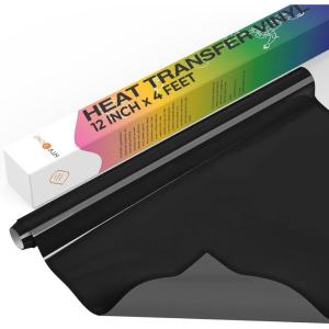 imageHTVRONT Heat Transfer Vinyl Roll 12quot x 4FT Turquoise HTV Vinyl for TShirts Turquoise Iron on Vinyl for All Cutting Machines  Easy to Cut ampamp Weed for HTV Heat Transfer Vinyl Design TurquoiseBlack