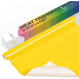 imageHTVRONT Heat Transfer Vinyl Roll 12quot x 4FT Turquoise HTV Vinyl for TShirts Turquoise Iron on Vinyl for All Cutting Machines  Easy to Cut ampamp Weed for HTV Heat Transfer Vinyl Design TurquoiseYellow