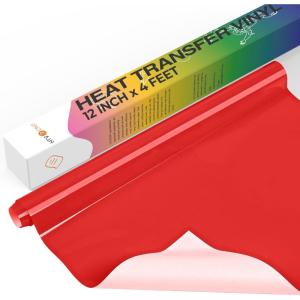 imageHTVRONT Heat Transfer Vinyl Roll 12quot x 4FT Turquoise HTV Vinyl for TShirts Turquoise Iron on Vinyl for All Cutting Machines  Easy to Cut ampamp Weed for HTV Heat Transfer Vinyl Design TurquoiseRed