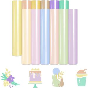 imageHTVRONT Pastel Heat Transfer Vinyl Boho Color  13 Pack Pastel HTV Vinyl Sheet 12 Assorted Colors Iron on Vinyl for Cricut ampamp Cameo  Easy to Cut ampamp Weed for Heat Vinyl DesignPastel