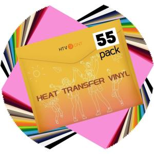 imageHTVRONT Pastel Heat Transfer Vinyl Boho Color  13 Pack Pastel HTV Vinyl Sheet 12 Assorted Colors Iron on Vinyl for Cricut ampamp Cameo  Easy to Cut ampamp Weed for Heat Vinyl Design55 Pack Multicolored