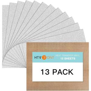 imageHTVRONT Pink HTV Heat Transfer Vinyl Bundle 11 Pack 12quot x 10quot Iron on Vinyl for TShirt Heat Transfer Vinyl for Silhouette Cameo or Heat Press MachineSilver Glitter